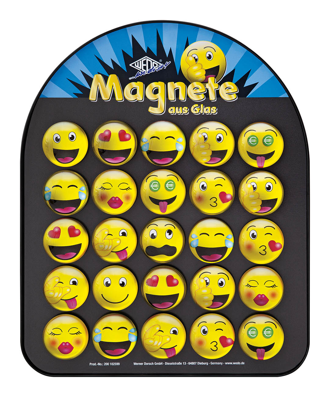 WEDO® Magnete aus Glas auf Magnettafel