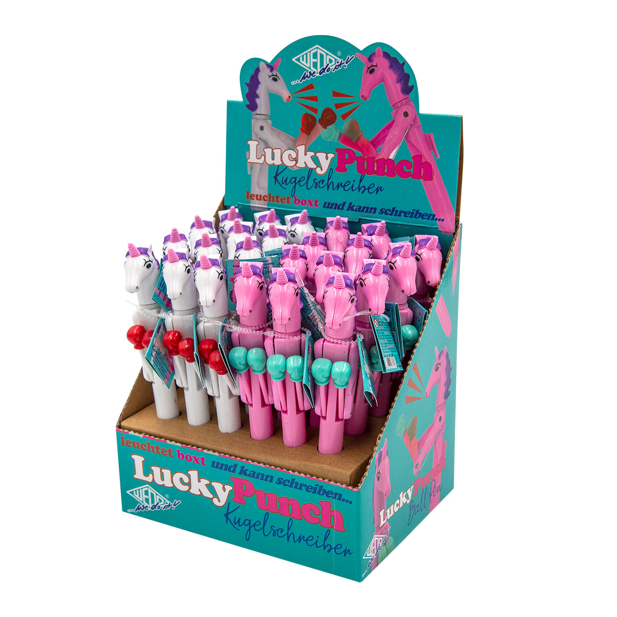 WEDO® Einhorn-Kugelschreiber Lucky Punch im 24er Display
