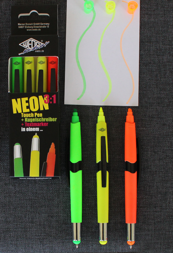 WEDO® 3-in-1 Neon Touch Pen