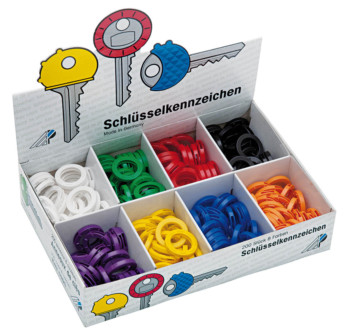 WEDO® Schlüsselkennringe im 200er Display
