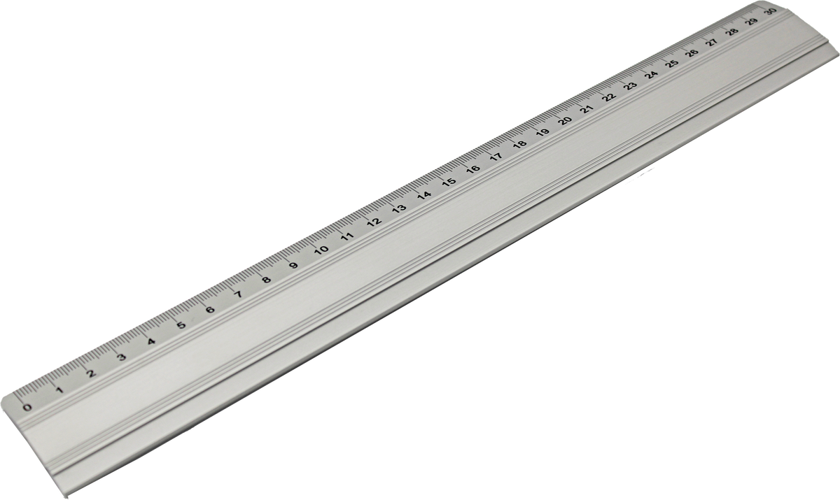 WEDO® Aluminium-Lineal 30 cm mit Gummieinlage
