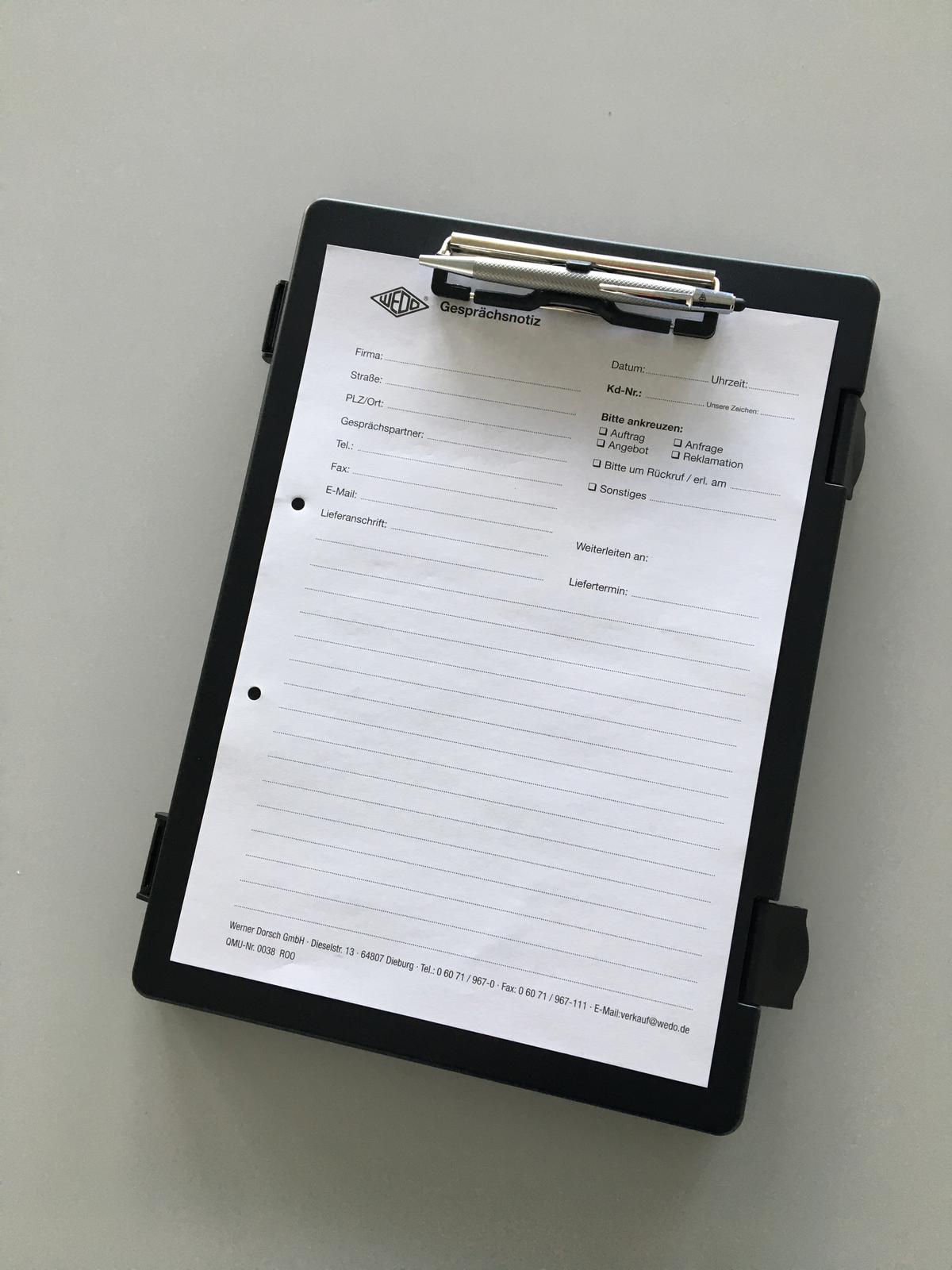 WEDO® Klemmbrett A4 XS mit Aufbewahrungsfach