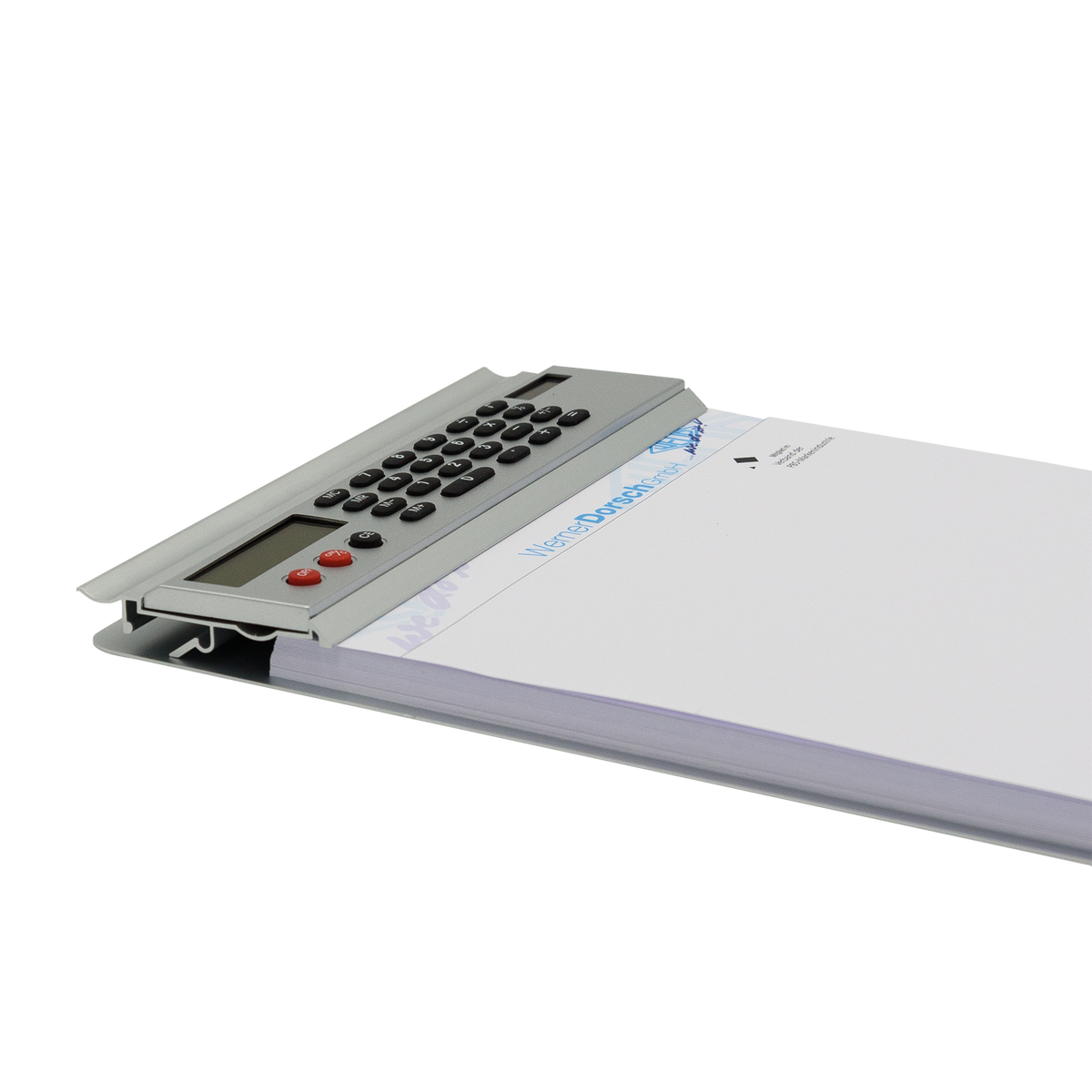WEDO® Klemmbrett A4 aus Aluminium mit abnehmbarem Solarrechner