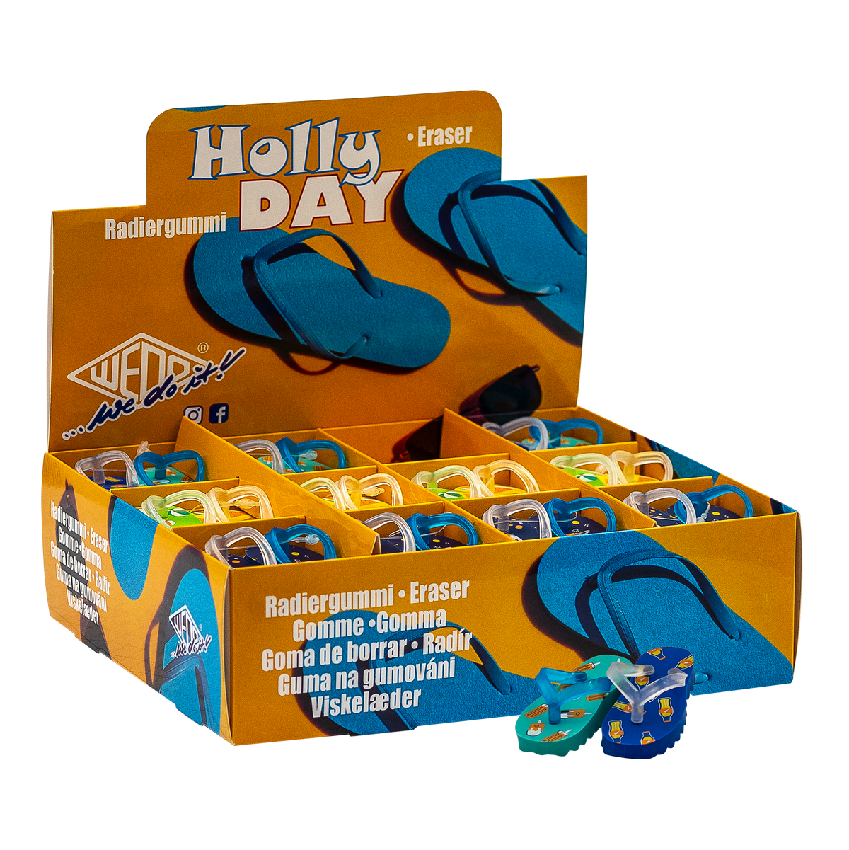 WEDO® Radierer Flip Flop „Hollyday“ im 36er Display