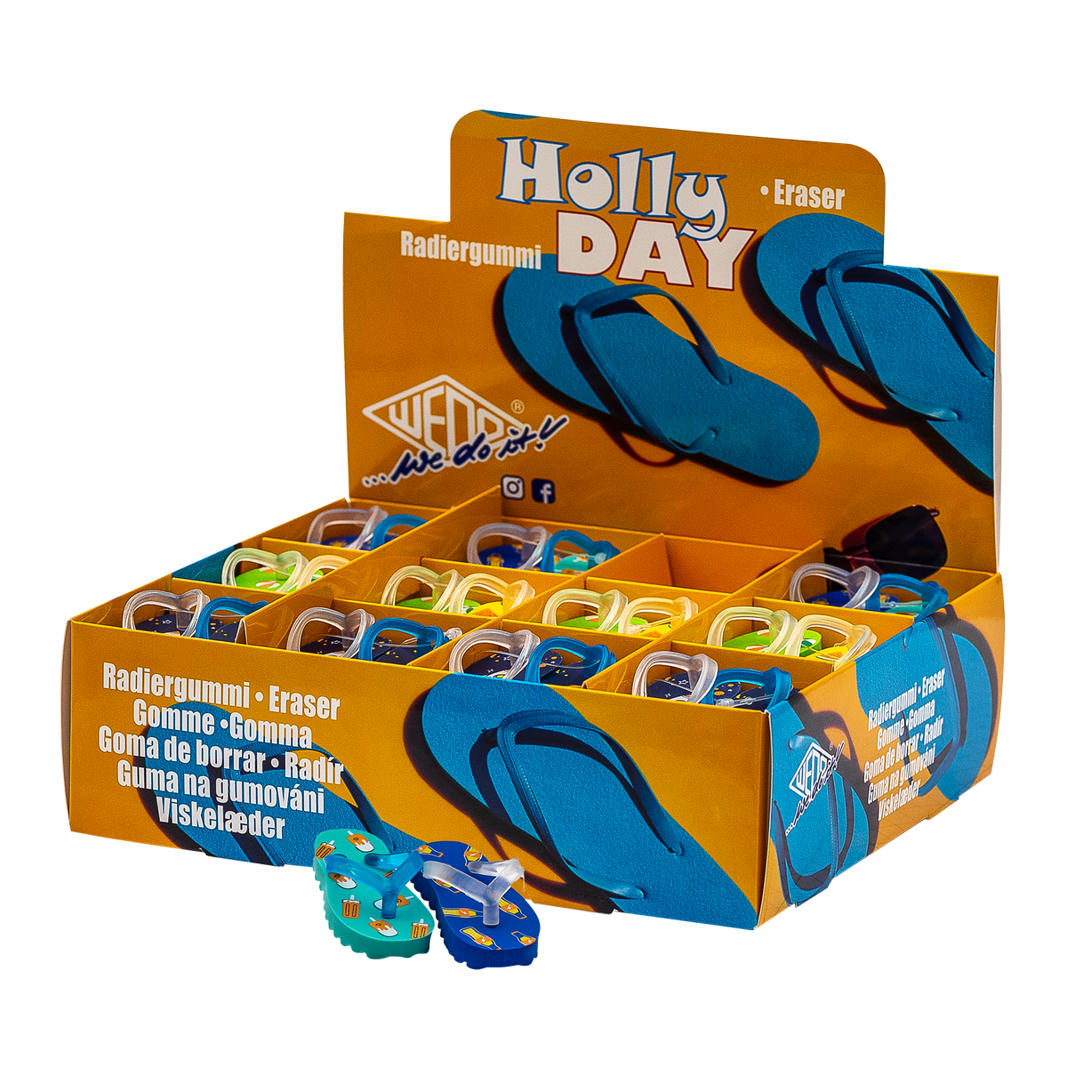 WEDO® Radierer Flip Flop „Hollyday“ im 36er Display