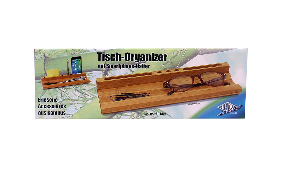 WEDO® Tisch-Organizer mit Smartphone-Halter Bambus
