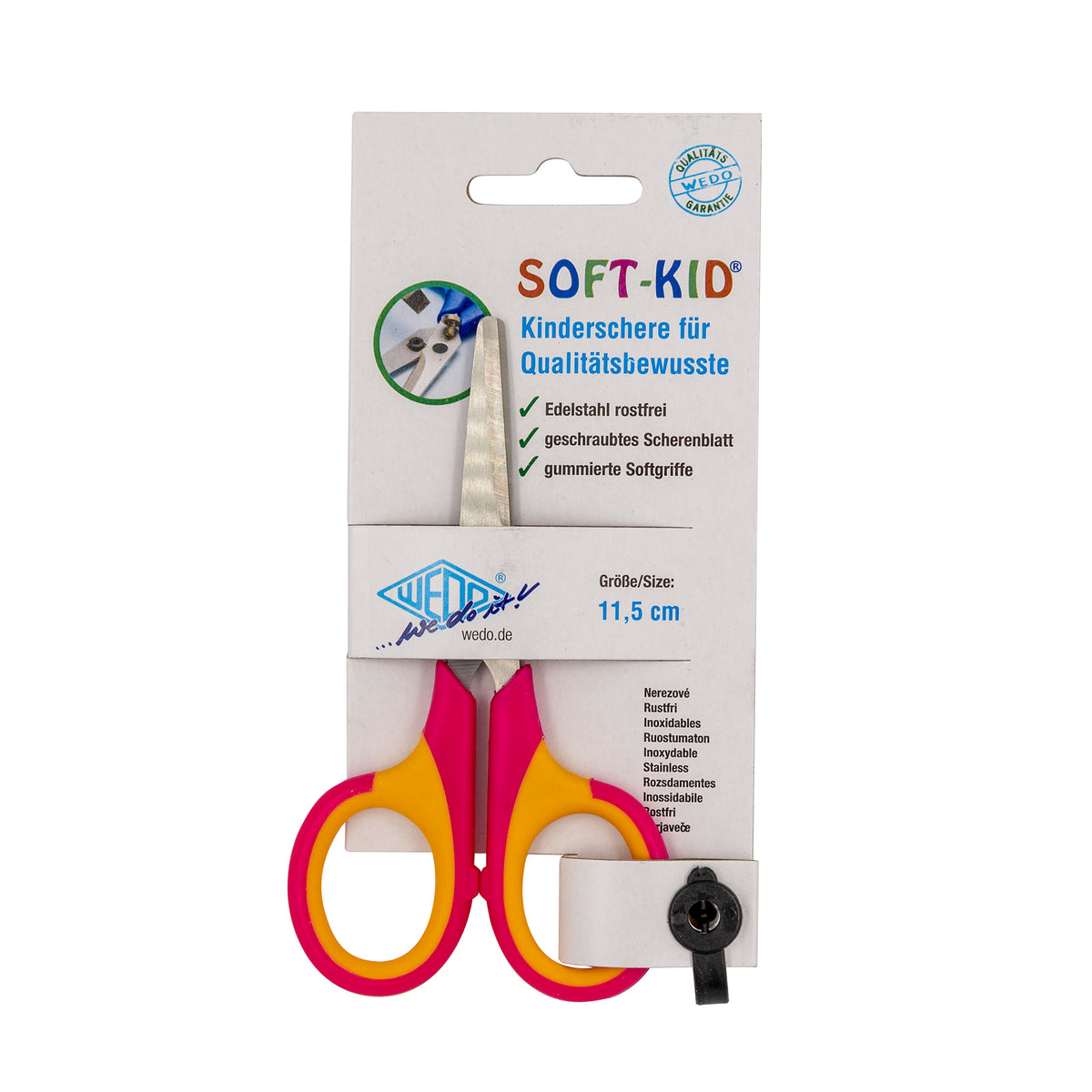 WEDO® SOFT-KID® Kinderschere rund auf Blisterkarte