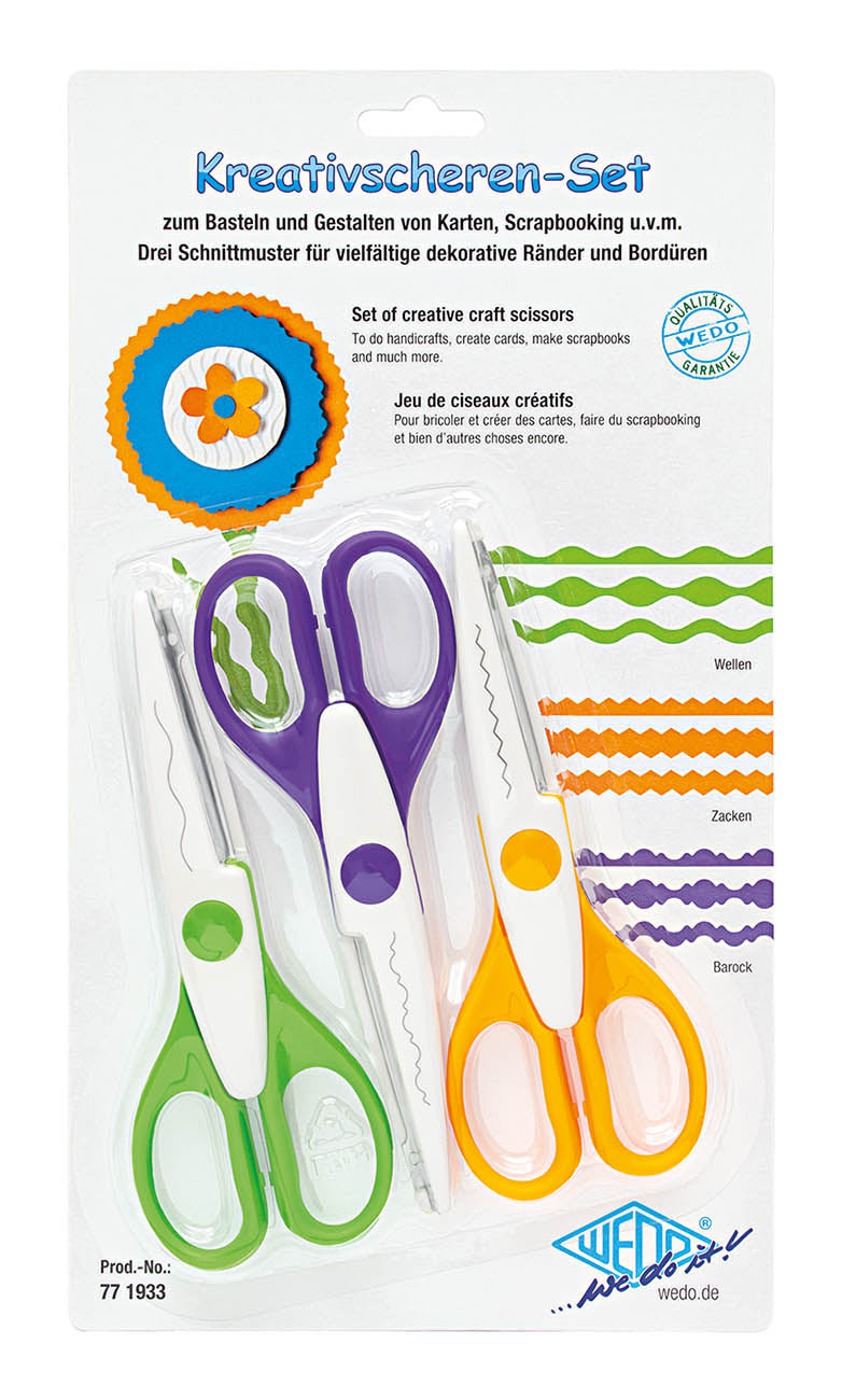 WEDO® Kreativscheren-Set mit 3 Schnittmustern