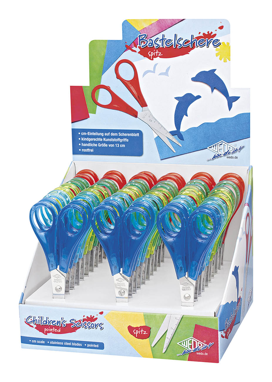 WEDO® Bastelschere spitz 13 cm im 30er Display