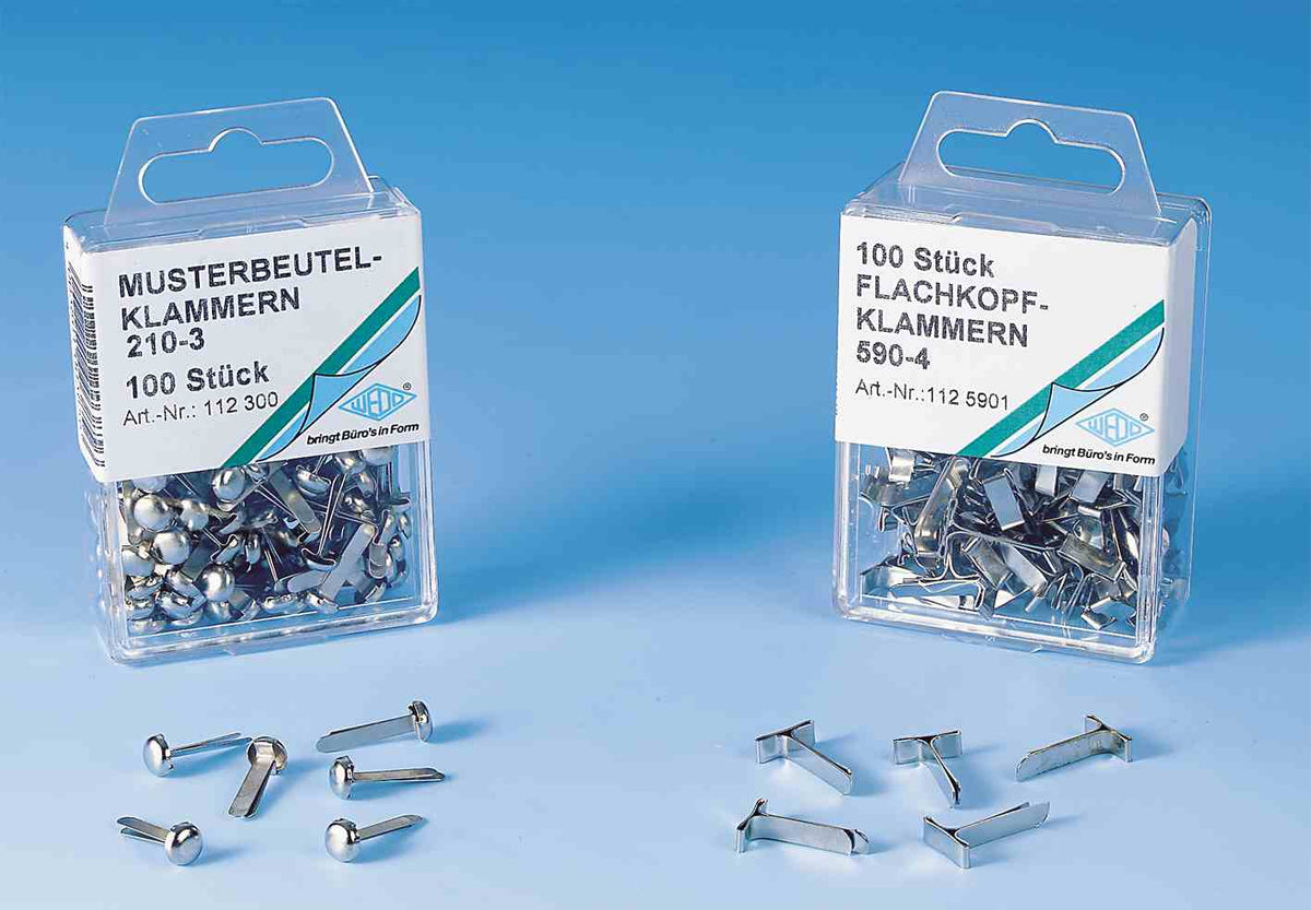 WEDO® Musterbeutelklammern mit Rundkopf 210-3