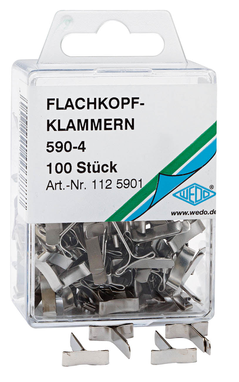 WEDO® Musterbeutelklammern mit Flachkopf 590-4