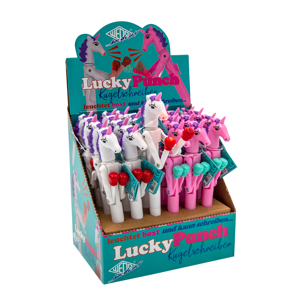 WEDO® Einhorn-Kugelschreiber Lucky Punch im 24er Display