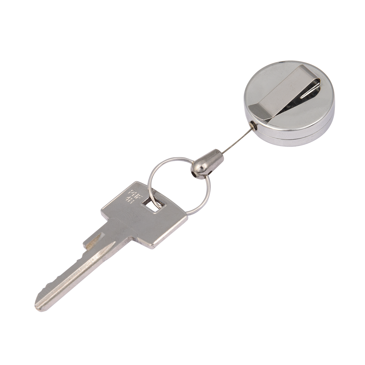 WEDO® Gürtelclip mit Schlüsselschnur aus Metall
