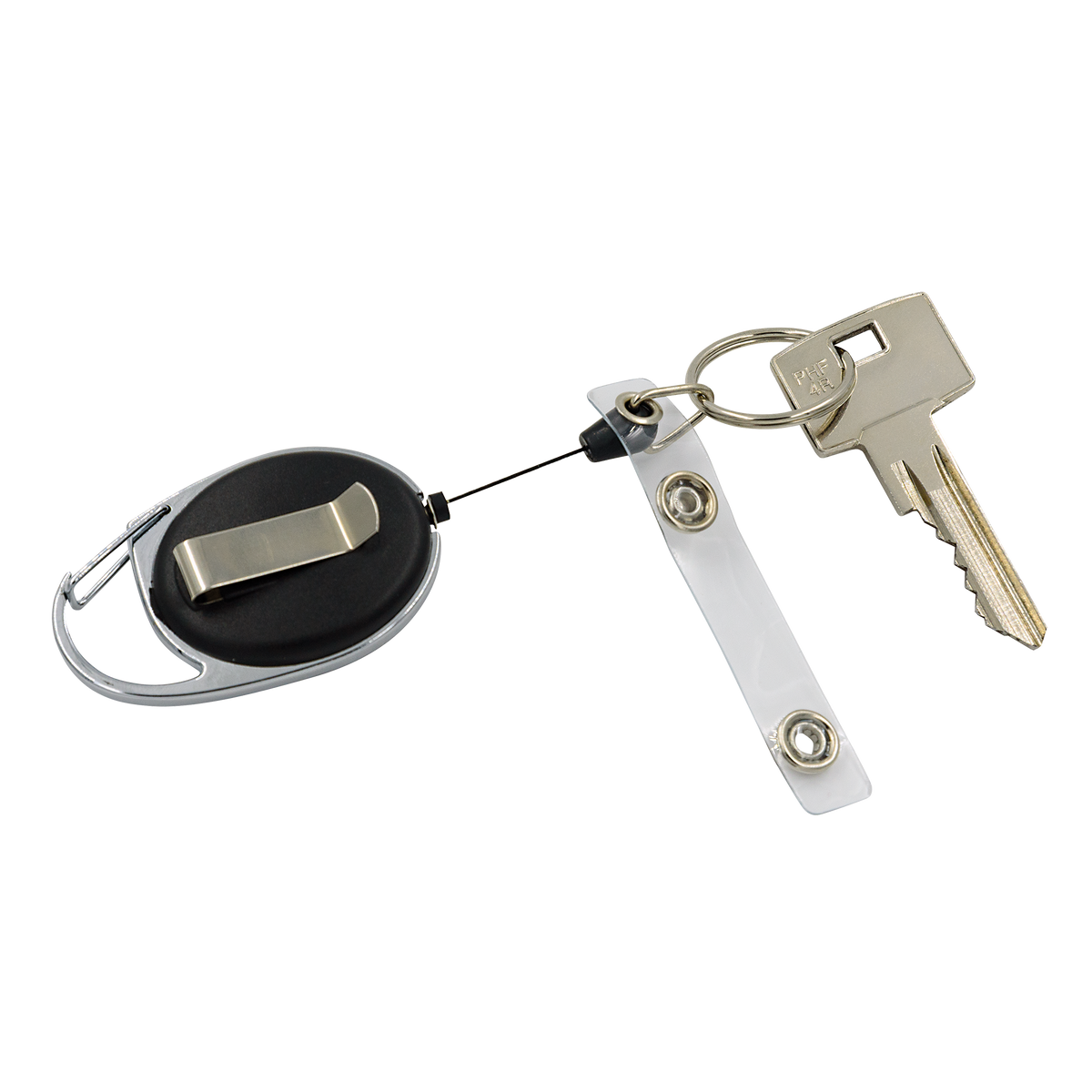 WEDO® Ausziehbarer Gürtelclip für Schlüssel + Chipkarten