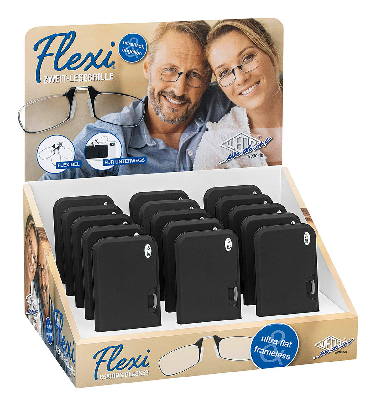 WEDO® Flexi Zweitlesebrille im 15er Display
