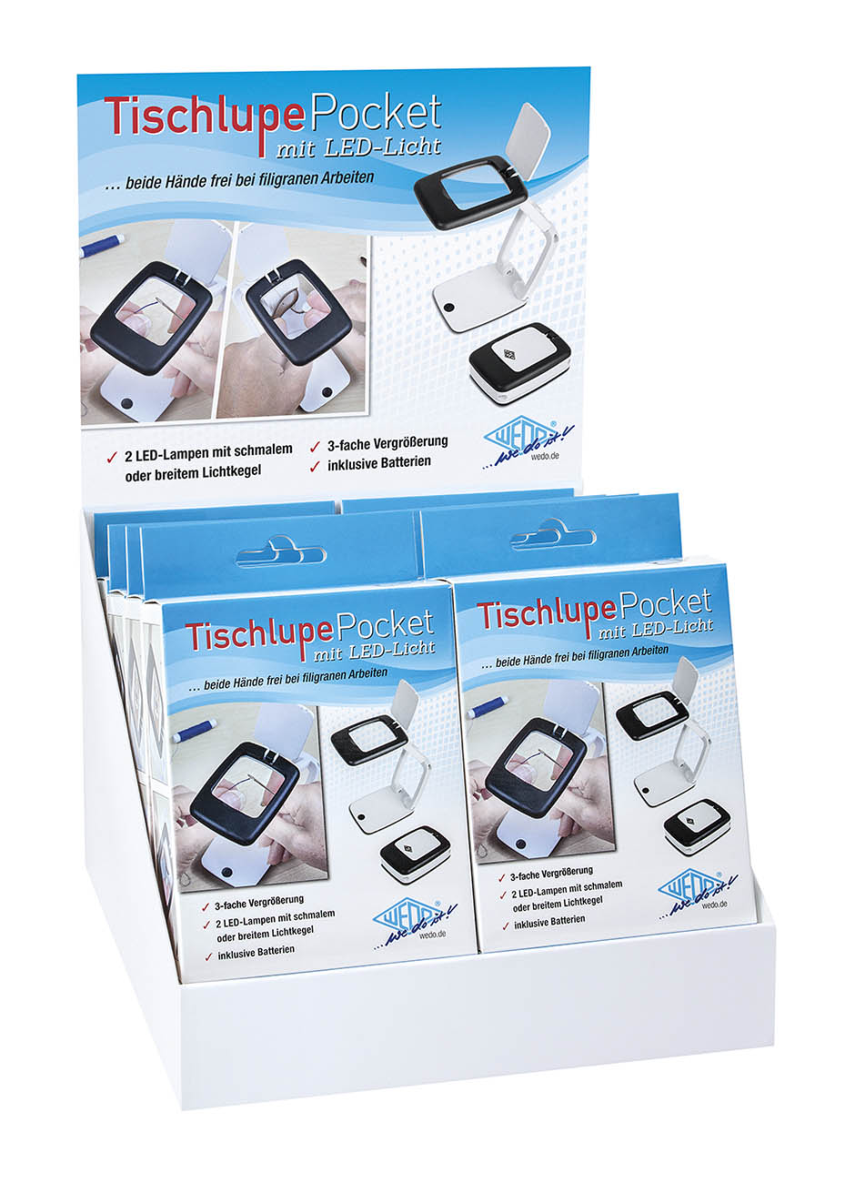WEDO® Tischlupe Pocket mit LED-Licht