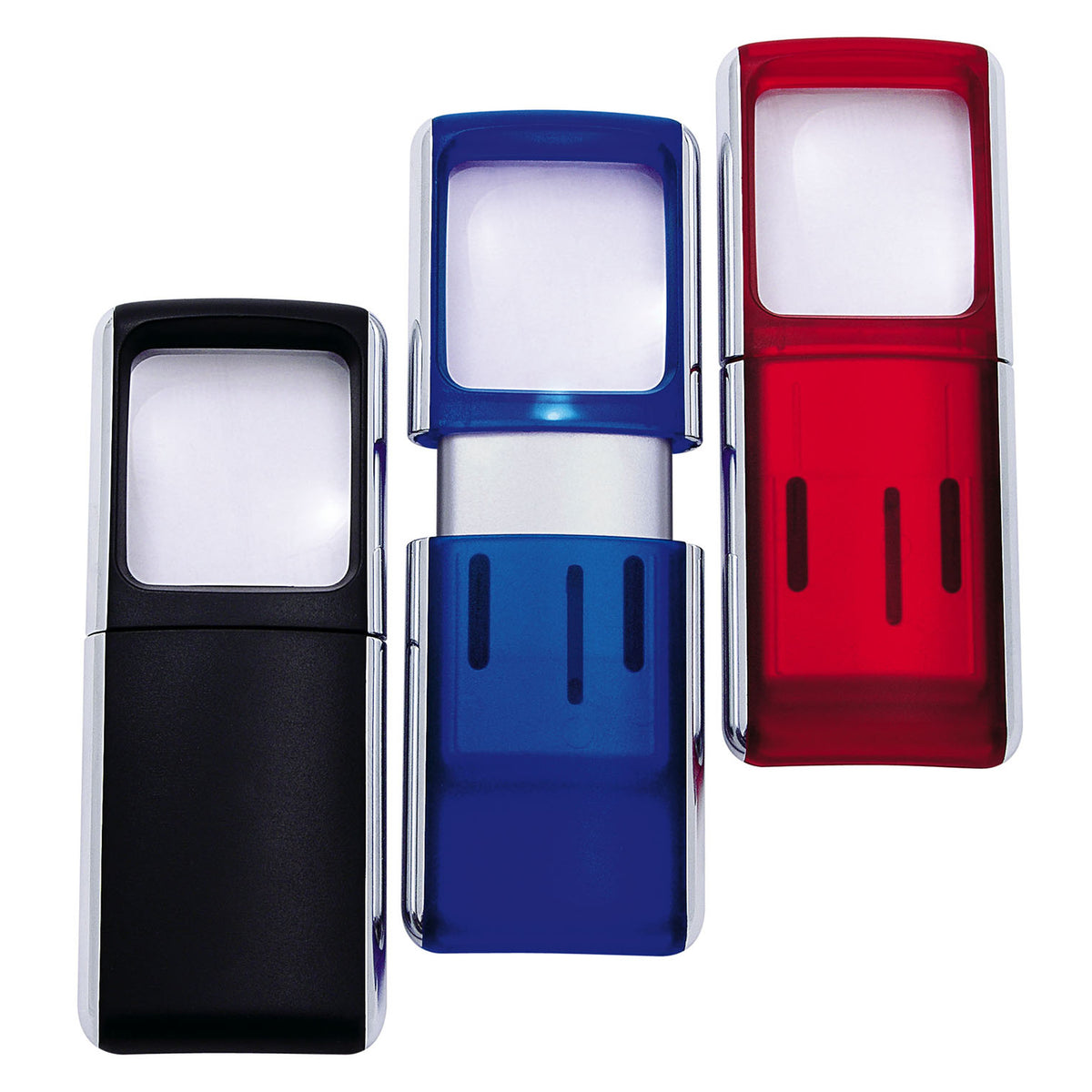 WEDO® Rechtecklupe mit LED-Beleuchtung im 15er Display