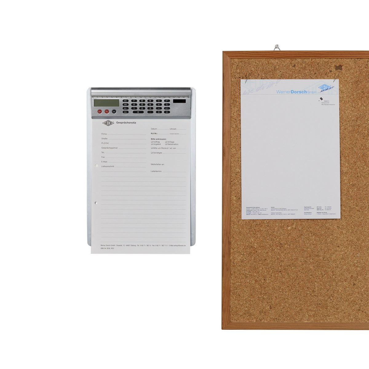 WEDO® Klemmbrett A4 aus Aluminium mit abnehmbarem Solarrechner