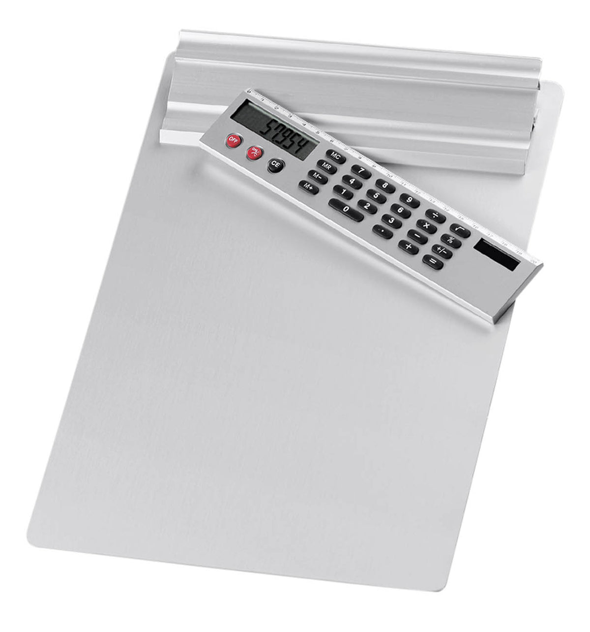 WEDO® Klemmbrett A4 aus Aluminium mit abnehmbarem Solarrechner