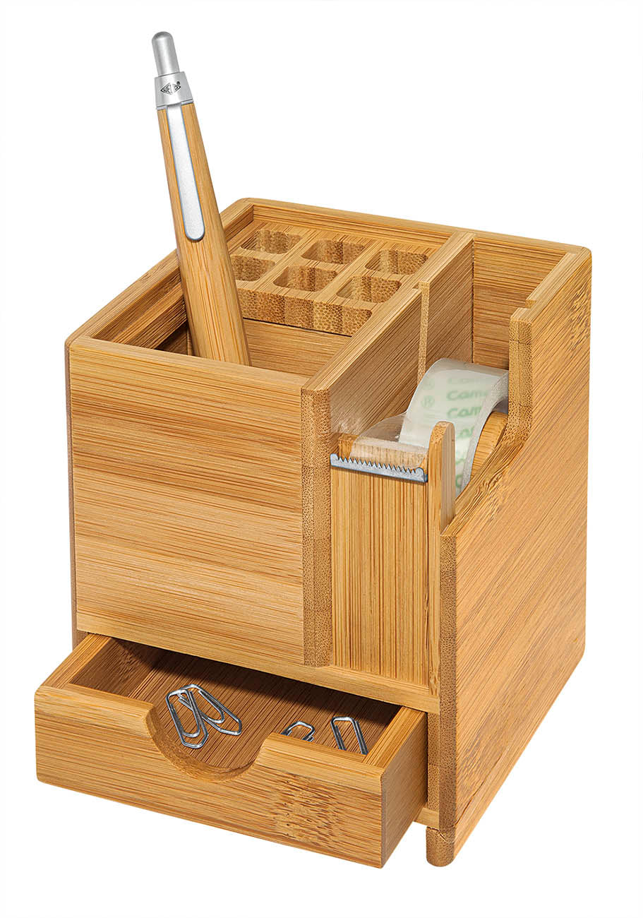 WEDO® Tischorganizer mit Klebefilm-Abroller Bambus