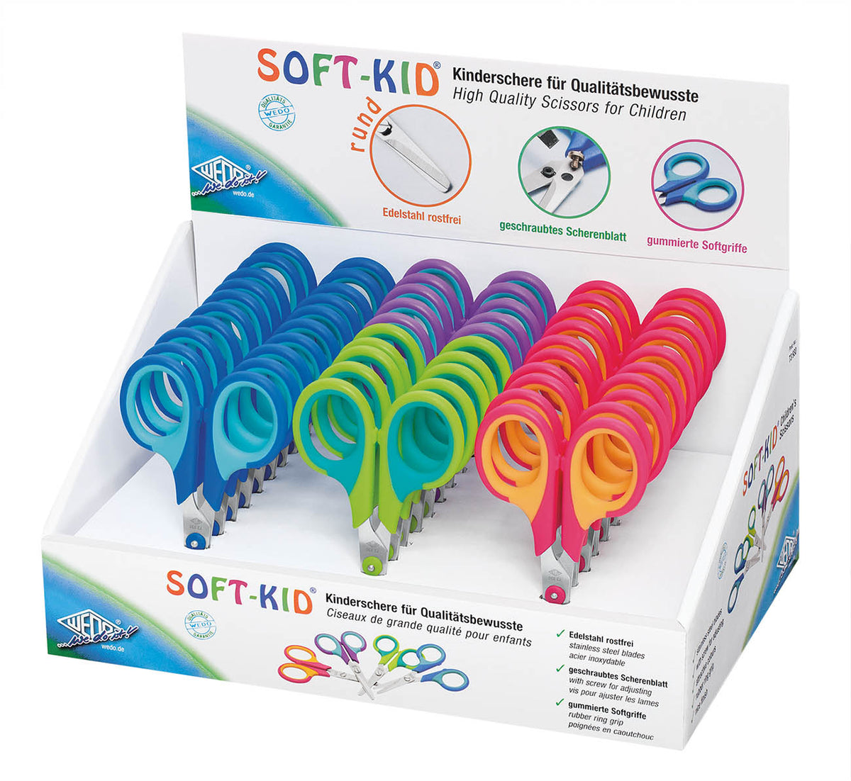 WEDO® SOFT-KID® Kinderschere rund im 30er Display