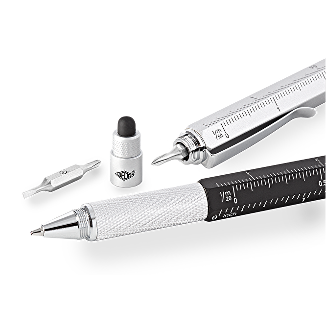 Wedo Touch Pen Multi Silber Und Schwarz Sim Bit Tool Kugelschreiber Touch