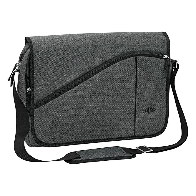 Wedo 595001 GoFashion Crossover Tasche Querformat mit Spezialfach für Tablet PCs schwarz 