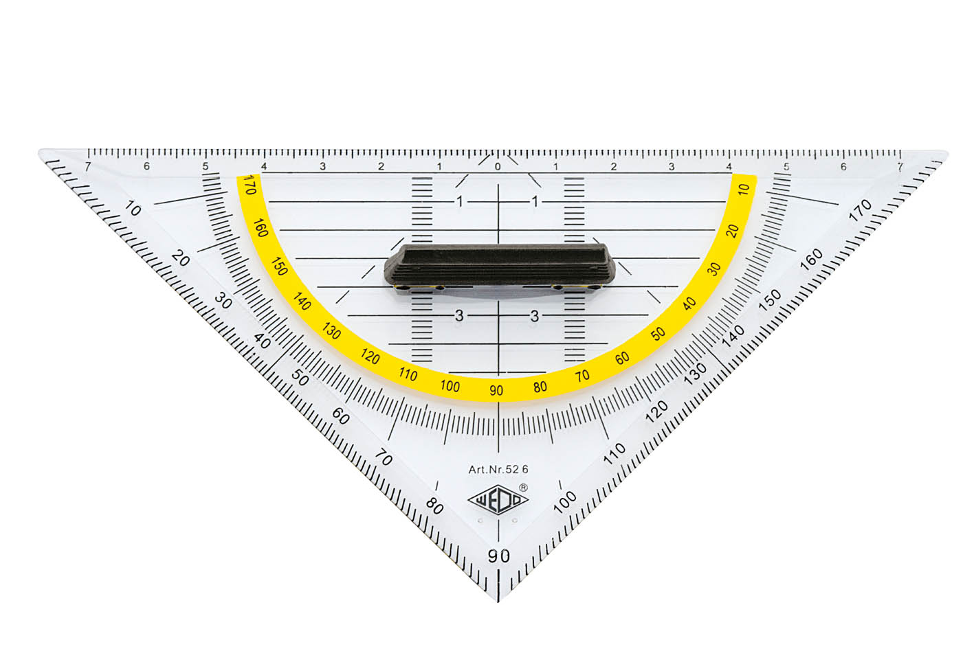 WEDO Geodreieck flexibel Hypotenuse 160 mm transparent 
